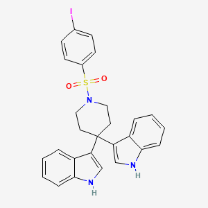 3,3'-(1-(4-Iodophenylsulfonyl)piperidine-4,4-diyl)bis(1H-indole)
