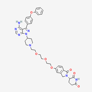 3-[6-[2-[2-[2-[4-[4-amino-3-(4-phenoxyphenyl)pyrazolo[3,4-d]pyrimidin-1-yl]piperidin-1-yl]ethoxy]ethoxy]ethoxy]-3-oxo-1H-isoindol-2-yl]piperidine-2,6-dione