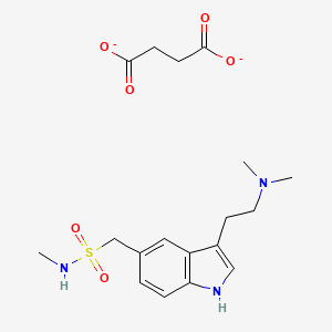 molecular formula C18H25N3O6S-2 B11935122 butanedioate;1-[3-[2-(dimethylamino)ethyl]-1H-indol-5-yl]-N-methylmethanesulfonamide 