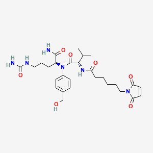 molecular formula C28H40N6O7 B11935181 N-[6-(2,5-Dihydro-2,5-dioxo-1H-pyrrol-1-yl)-1-oxohexyl]-L-valyl-N5-(aminocarbonyl)-N-[4-(hydroxymethyl)phenyl]-L-ornithinamide 