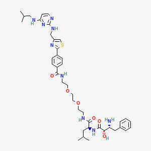 molecular formula C41H57N9O6S B1193519 Sniper(tacc3)-1 