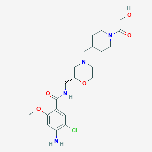molecular formula C21H31ClN4O5 B11935205 4-amino-5-chloro-N-[[(2R)-4-[[1-(2-hydroxyacetyl)piperidin-4-yl]methyl]morpholin-2-yl]methyl]-2-methoxybenzamide 