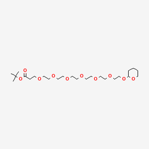 molecular formula C24H46O10 B11935206 THP-PEG6-C2-Boc 