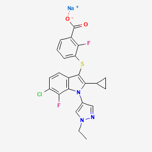 molecular formula C23H17ClF2N3NaO2S B11935224 Laj8DZ93GQ CAS No. 1782070-85-2