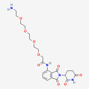 molecular formula C23H30N4O9 B11935262 Pomalidomide-amino-PEG4-NH2 