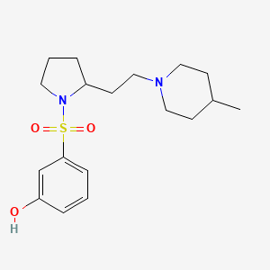 molecular formula C18H28N2O3S B11935268 3-[2-[2-(4-methylpiperidin-1-yl)ethyl]pyrrolidin-1-yl]sulfonylphenol 