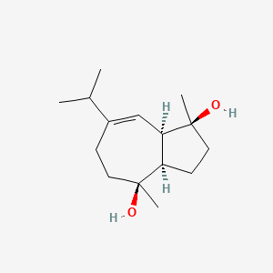 molecular formula C15H26O2 B11935269 1-alpha-H,5-alpha H-guaia-6-ene-4beta,10beta-diol 