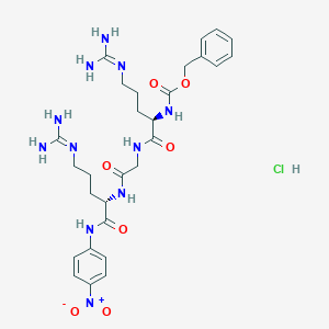 molecular formula C28H40ClN11O7 B11935283 benzyl N-[(2R)-5-(diaminomethylideneamino)-1-[[2-[[(2S)-5-(diaminomethylideneamino)-1-(4-nitroanilino)-1-oxopentan-2-yl]amino]-2-oxoethyl]amino]-1-oxopentan-2-yl]carbamate;hydrochloride 