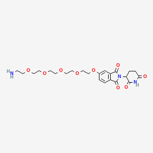molecular formula C23H31N3O9 B11935376 Thalidomide-PEG5-NH2 
