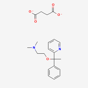 molecular formula C21H26N2O5-2 B11935390 butanedioate;N,N-dimethyl-2-(1-phenyl-1-pyridin-2-ylethoxy)ethanamine 