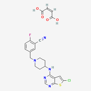 molecular formula C23H21ClFN5O4S B1193540 PRX-08066 maleate CAS No. 866206-55-5
