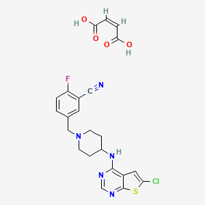 molecular formula C23H21ClFN5O4S B1193540 PRX-08066 Maleic acid CAS No. 866206-55-5