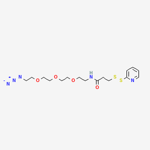 molecular formula C16H25N5O4S2 B11935449 Azido-PEG3-amino-OPSS 