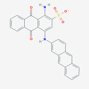 molecular formula C28H17N2O5S- B1193545 1-Amino-4-(anthracen-2-ylamino)-9,10-dioxoanthracene-2-sulfonate 