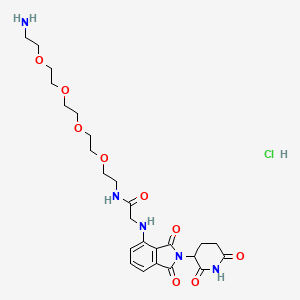 molecular formula C25H36ClN5O9 B11935455 Thalidomide-NH-amido-PEG4-C2-NH2 hydrochloride 