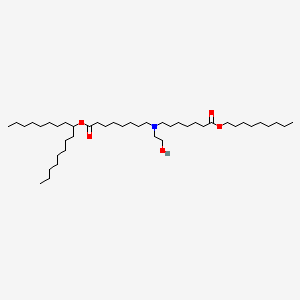 molecular formula C43H85NO5 B11935565 heptadecan-9-yl 8-[2-hydroxyethyl-(7-nonoxy-7-oxoheptyl)amino]octanoate 