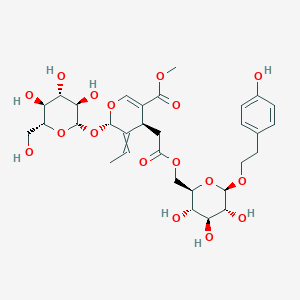 molecular formula C31H42O17 B11935758 Methyl (4S,5Z,6S)-5-ethylidene-4-(2-oxo-2-{[(2R,3S,4S,5R,6R)-3,4,5-trihydroxy-6-[2-(4-hydroxyphenyl)ethoxy]oxan-2-YL]methoxy}ethyl)-6-{[(2S,3R,4S,5S,6R)-3,4,5-trihydroxy-6-(hydroxymethyl)oxan-2-YL]oxy}-4,6-dihydropyran-3-carboxylate 