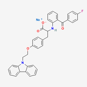 molecular formula C36H28FN2NaO4 B11935768 Chiglitazar sodium CAS No. 1959588-75-0