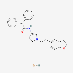 molecular formula C28H29BrN2O2 B11935821 N-(1-(2-(2,3-dihydrobenzofuran-5-yl)ethyl)-4,5-dihydro-1H-pyrrol-3-yl)-2,2-diphenylacetamide hydrobromide 
