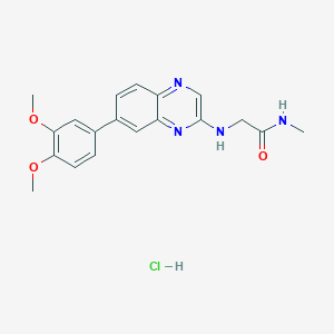 molecular formula C19H21ClN4O3 B11935944 2-[[7-(3,4-dimethoxyphenyl)quinoxalin-2-yl]amino]-N-methylacetamide;hydrochloride 