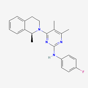 molecular formula C22H23FN4 B11935991 N-(4-fluorophenyl)-4,5-dimethyl-6-[(1S)-1-methyl-3,4-dihydro-1H-isoquinolin-2-yl]pyrimidin-2-amine 