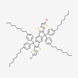 molecular formula C76H88Br2S4 B11936069 8,20-dibromo-12,12,24,24-tetrakis(4-octylphenyl)-5,9,17,21-tetrathiaheptacyclo[13.9.0.03,13.04,11.06,10.016,23.018,22]tetracosa-1(15),2,4(11),6(10),7,13,16(23),18(22),19-nonaene 