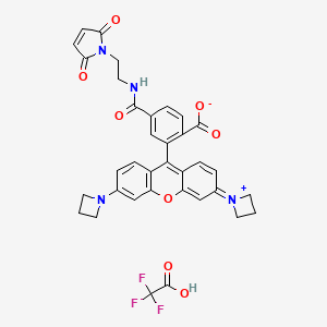 molecular formula C35H29F3N4O8 B11936131 JF549, Maleimide TFA 