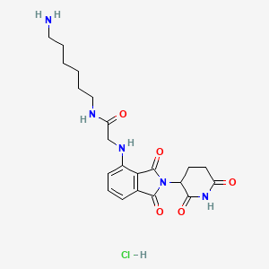 molecular formula C21H28ClN5O5 B11936242 Thalidomide-NH-amido-C6-NH2 hydrochloride 