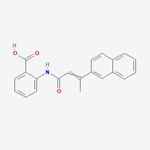 molecular formula C21H17NO3 B11936266 2-[[3-(2-Naphthalenyl)-1-oxobut-2-enyl]amino]benzoic acid 