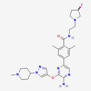 molecular formula C28H37FN8O2 B11936410 Hpk1-IN-32 
