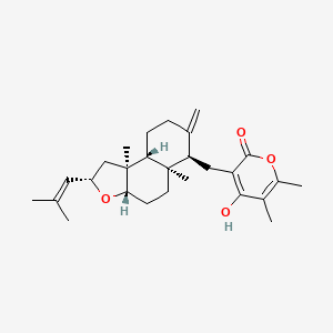 molecular formula C27H38O4 B1193647 Subglutinol A 