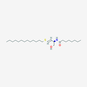 molecular formula C25H49NO2S B1193656 N-[(E,2R)-1-羟基-4-十三烷基硫代丁-3-烯-2-基]辛酰胺 