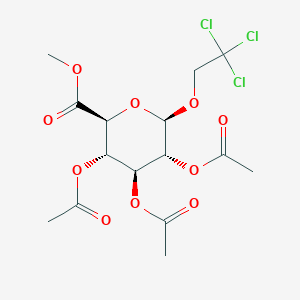 molecular formula C15H19Cl3O10 B119367 Methyl (2S,3S,4S,5R,6R)-3,4,5-triacetyloxy-6-(2,2,2-trichloroethoxy)oxane-2-carboxylate CAS No. 59495-75-9