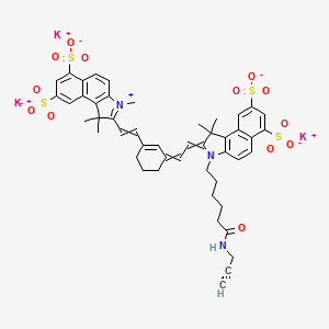 molecular formula C48H48K3N3O13S4 B1193674 Sulfo-Cyanine7.5 alkyne 