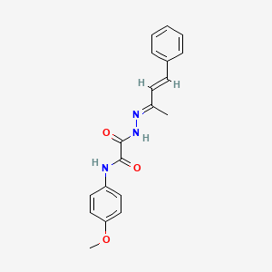 molecular formula C19H19N3O3 B11936764 N-(4-Methoxyphenyl)-2-oxo-2-(2-(4-phenylbut-3-en-2-ylidene)hydrazinyl)acetamide CAS No. 881461-34-3