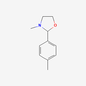 molecular formula C11H15NO B11936833 3-Methyl-2-(p-tolyl)oxazolidine CAS No. 67625-11-0