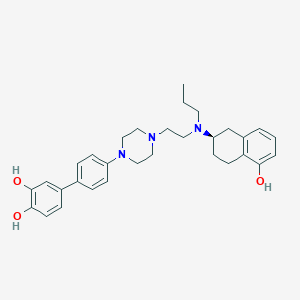 molecular formula C31H39N3O3 B11936879 4-[4-[4-[2-[[(2R)-5-hydroxy-1,2,3,4-tetrahydronaphthalen-2-yl]-propylamino]ethyl]piperazin-1-yl]phenyl]benzene-1,2-diol 
