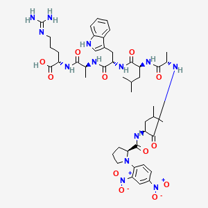 molecular formula C46H65N13O12 B11936926 DNP-Pro-Leu-Ala-Leu-Trp-Ala-Arg-OH 