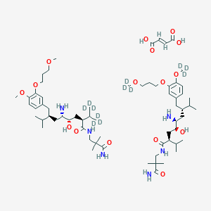 molecular formula C64H110N6O16 B11936934 Aliskiren D6 Hemifumarate 