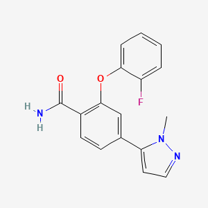2-(2-Fluorophenoxy)-4-(1-methyl-1H-pyrazol-5-yl)benzamide