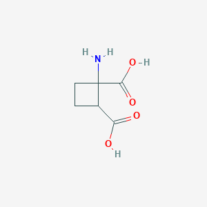molecular formula C6H9NO4 B011937 1-aminocyclobutane-1,2-dicarboxylic Acid CAS No. 104639-20-5