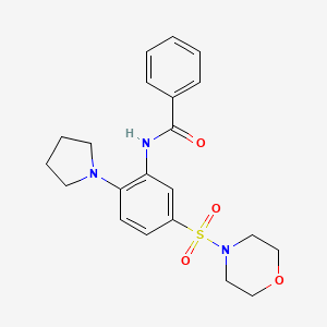 molecular formula C21H25N3O4S B11937005 N-(5-(Morpholinosulfonyl)-2-(pyrrolidin-1-yl)phenyl)benzamide 