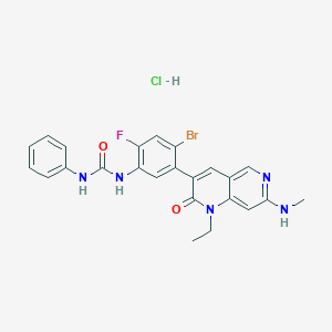 molecular formula C24H22BrClFN5O2 B1193701 Ripretinib HCl 