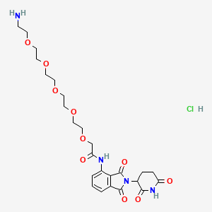 molecular formula C25H35ClN4O10 B11937013 Pomalidomide-amino-PEG5-NH2 hydrochloride 