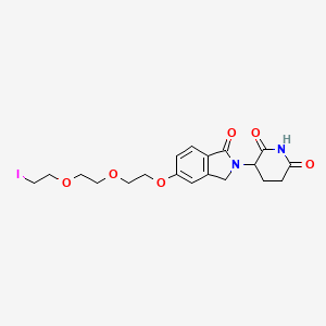 molecular formula C19H23IN2O6 B11937104 Lenalidomide-PEG3-iodine 