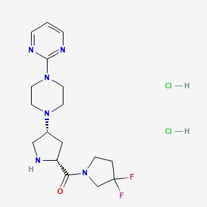molecular formula C17H26Cl2F2N6O B11937170 Gosogliptin dihydrochloride 