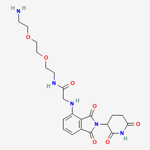 molecular formula C21H27N5O7 B11937203 Thalidomide-NH-amido-PEG2-C2-NH2 