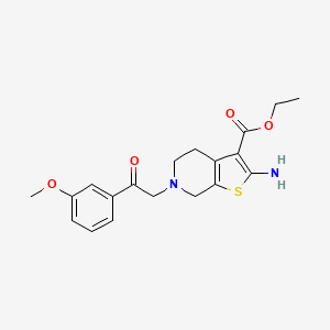 molecular formula C19H22N2O4S B11937292 Ethyl 2-amino-6-[2-(3-methoxyphenyl)-2-oxoethyl]-4,5,6,7-tetrahydrothieno[2,3-c]pyridine-3-carboxylate 