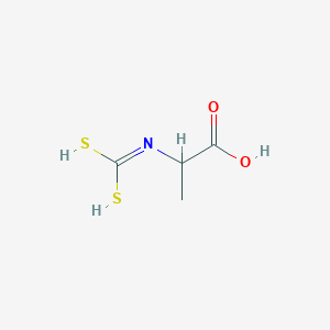 molecular formula C4H7NO2S2 B119373 2-(Dithiocarboxyamino)propanoic acid CAS No. 153116-35-9