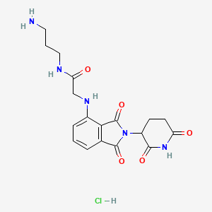 molecular formula C18H22ClN5O5 B11937341 Thalidomide-NH-amido-C3-NH2 hydrochloride 